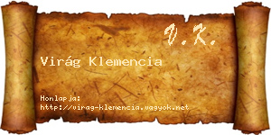 Virág Klemencia névjegykártya